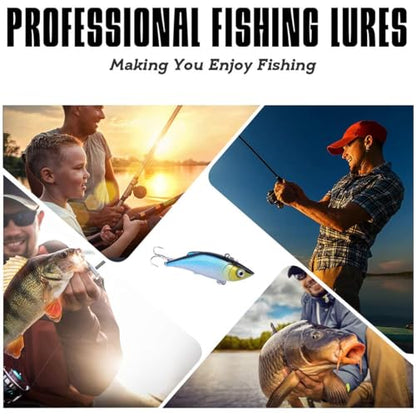 Fishing Lures Freshwater Bait Tackle kit.Tackle Box Including crankbaits topwater Lures,Jigs,Spoons and More Fishing Gear Set.Suitable for Bass Trout Salmon. - color: B234PCS