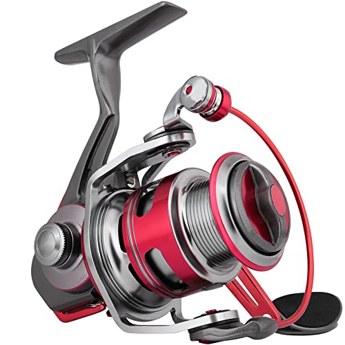 TRUSCEND Spinning Fishing Reel, Aviation Metal Material Body Reels, Industrial Durable-Strength, High Speed & Stability, Ultra-Light & Powerful, Smoother & Durable, Saltwater Freshwater Fishing Gear - color: B3-Red-4000
