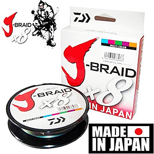 Daiwa J-Braid 300M 8-Strand Woven Round Braid Line - color: MULTI-COLOR, size: 30 lb