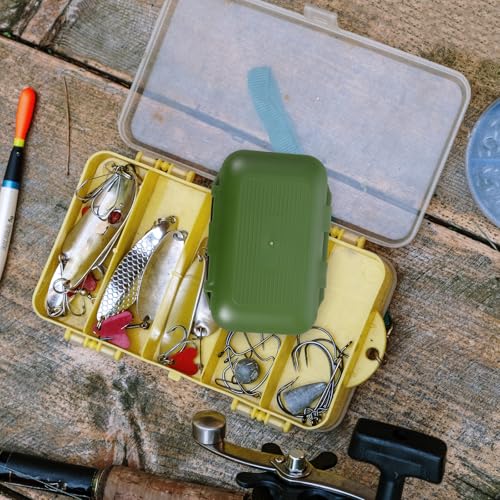 Healifty Waterproof Fishing Tackle Box Small Portable Lure Storage Organizer with Thicker Plastic Seal for Fly Fishing