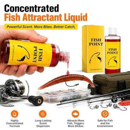 Concentrated Fish Attractant Liquid, Improves Biteresponse 100ml Red Worm Fish Scent Spray for Fishing Baits, Fast-Acting Bait Enhancer for Trout Bass in Lakes Rivers Ponds - color: 1pc
