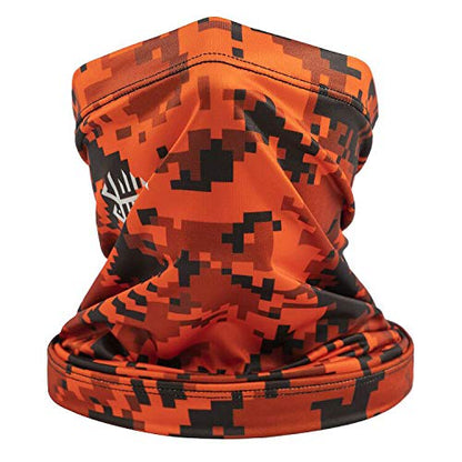 BASSDASH UPF 50+ UV Sun Protection Neck Gaiter Fishing Mask Hunting Kayaking Hiking Cycling Ski Sports - color: Fire Camo