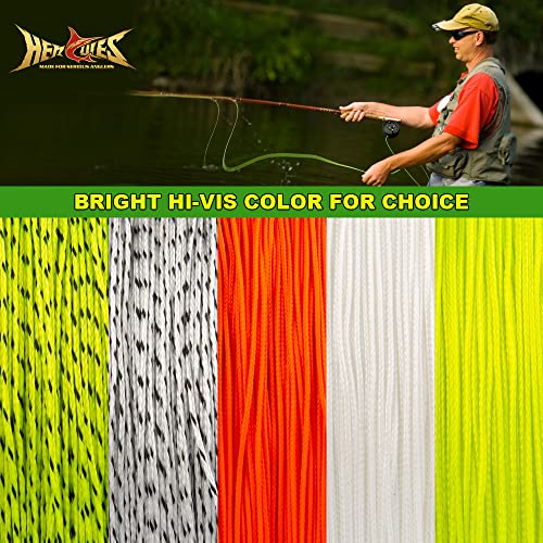 HERCULES Braided Fly Line Backing 20lb 30lb, 100Yds 300Yds, with Long-Lasting Color - color: White, size: 30LB 100Yds