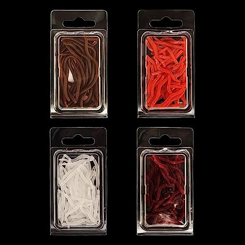 Lures Baits Soft Artificial Earthworm Freshwater Saltwater Bass Soft Lures Fishing Accessories Lifelike-Fake Bloodworm-grub - color: 10cm20 packs