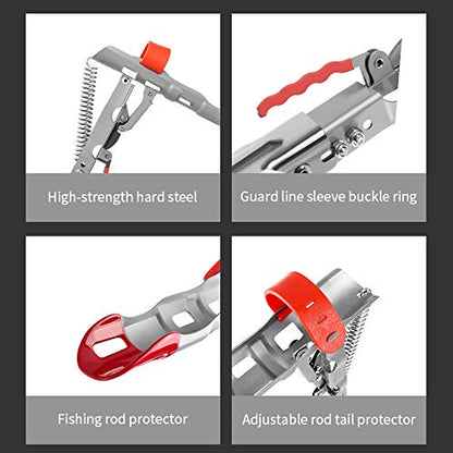 LBW Automatic Spring Fishing Rod Holder for Ground Bank Fishing Pole Holder Hook Setter Adjustable High Sensitivity Stainless Steel Spring Loaded Rod Holder for Fishing