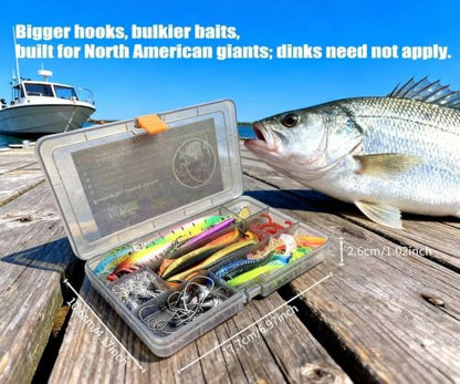 Elite Bass Fishing Tackle Box Kit - All-in-One Lure Set | Fully loaded with zero junk fillers. Premium Gear Gift for beginners, teens, Men, Dad, Weekend & Progressive Anglers - color: 75Pcs - Fishing Starter Kit (TEENS & Beginners)