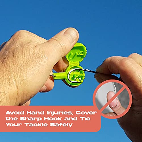HOOK-EZE Fishing Knot Tying Tool | Protect from Fish Hooks | Tie Fishing Knots Easily | Cool Gadgets for Fishermen | Ice Fly Fishing | Fishing Accessories for Beginner Anglers | Nail Knot Tool - color: Pink, style: Standard