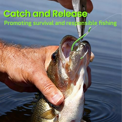 FishTrip 50 Pcs Octopus Fishing Hooks, Circle Hooks for Saltwater Fishing | Offset Beak High Carbon Steel Live Bait Fish Hooks Fluorescent Green Freshwater for Rigs Catfish, Bass Tuna, Walleye, Trout - size: 5/0_50pcs