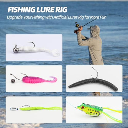 Fishing Tackle Box Set – Lure Kit for Freshwater & Saltwater, Crankbaits, Spinnerbaits, Soft Plastics, Jigs, Weights, Hooks – All-in-One Fishing Gear for Men - style: 305pcs