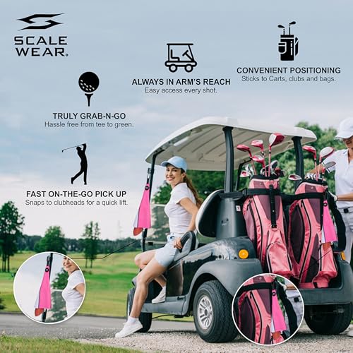 Shocker Magnetic Waffle Golf Towel – Large 16"x24" Clean Golf Club Ball Magnet Clip to Hang on Bag Cart Strong Premium Strength Ultra Absorbent Trump Gear Men (Shocker) - color: Shocker