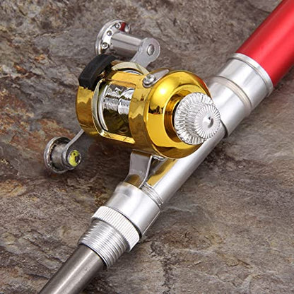 2023 Pocket Size Fishing Rod - Pen Fishing Pole and Reel Combo, Portable Telescopic Small Fishing Pole Mini Fishing Rod, Micro Collapsible Fishing Rod and Reel Combo Travel Fishing Kits - color: Blue