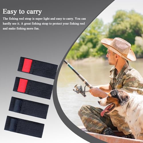 Fishing Spool Belt Fishing Bag for Protection 4X | Wear-resistant Reel Protection Belt Band, Tackle Ties, Outdoor Equipment for Anglers - size: Small
