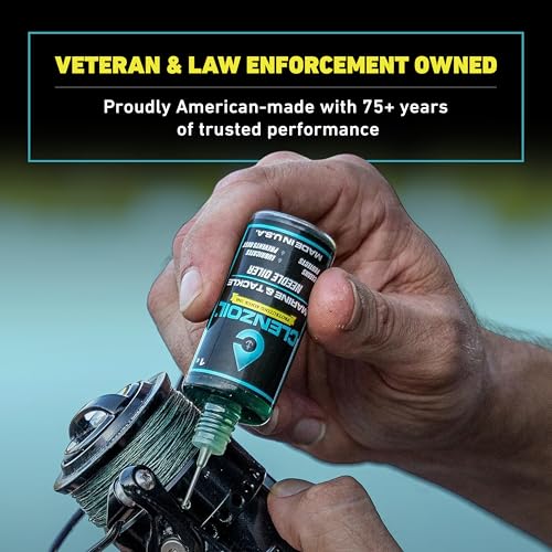 CLENZOIL Marine & Tackle - Fishing Gear Oil Lubricant - for Fish Care Reels, Boat Motors, Downriggers & More - Easily Oils Applicator - size: 1 oz Needle Oiler