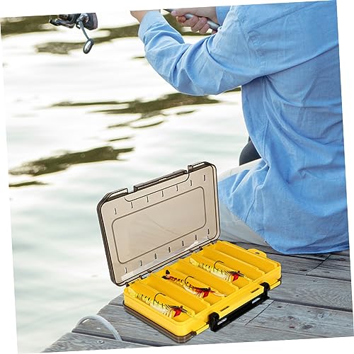 KOMBIUDA 2pcs Fishing Lure Storage Case Double-Sided Tackle Organizer for Baits and Hooks Durable Design with Internal Dividers Efficient Fishing Gear Management