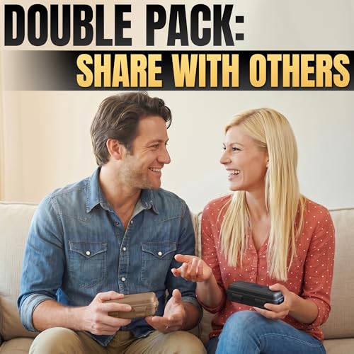 2 Pcs Small Waterproof Box Set, 4.92x2.95x1.53", (Black & Khaki) | Geocache Containers; Durable Plastic Shell, Foam Insert, Tether Loops; for Hiking, Travel, Camping, and Fishing Gear