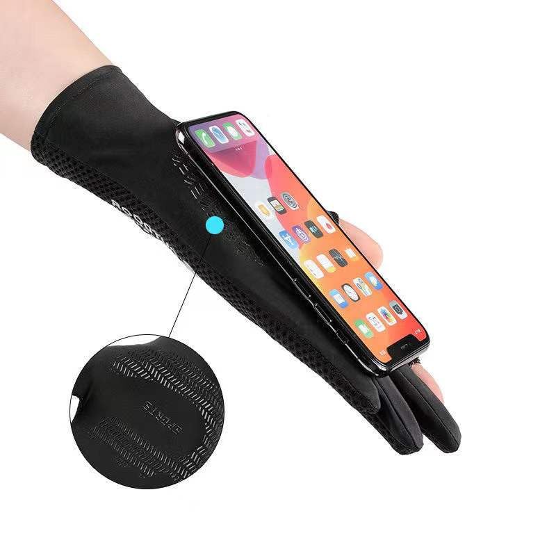 Mealah Lightweight-Fingerless-Gloves for Men - UPF 50+ UV Sun-Protection- Gloves for Fishing Driving Hiking Outdoor - color: Black-Two Fingers