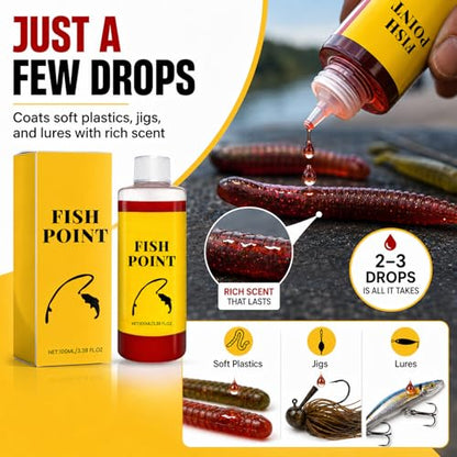 Concentrated Fish Attractant Liquid, Red Worm Liquid Spray, Bait Scent Attractor for Freshwater Fishing, Improves Bite Response - color: 1PCS
