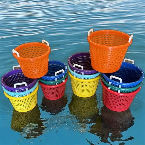 LEE FISHER SPORTS Heavy Basket Yellow - for Fishing, all Purpose Basket-Yellow, heavy duty, hold up 40 lbs, can take hot and cold condition, used by commercial fishermen for decades.