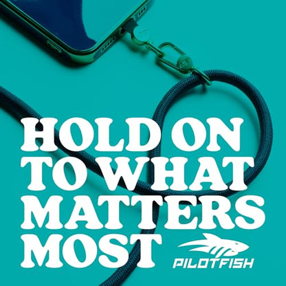 Pilotfish Team Phone Lanyard Strap – Universal Neck & Crossbody Cell Phone Holder, Anti‑Drop, Adjustable for iPhone & Android - color: Gold Buckle/Pink