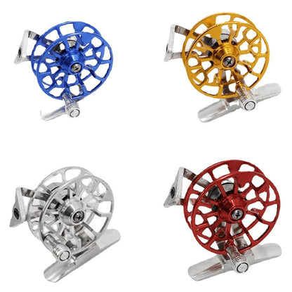 Full Metal Ultra-Light Former Ice Fishing Reels Wheel Fly Fishing Reel Aluminum Fishing Accessories - color: blue