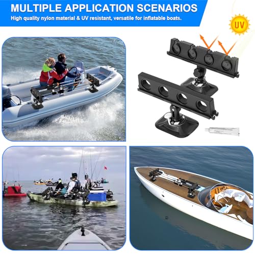 Fishing Rod Holder for Boat, 360° Rotatable Crappie Rod Holder for Boat, Boat Rod Storage Rack - style: A