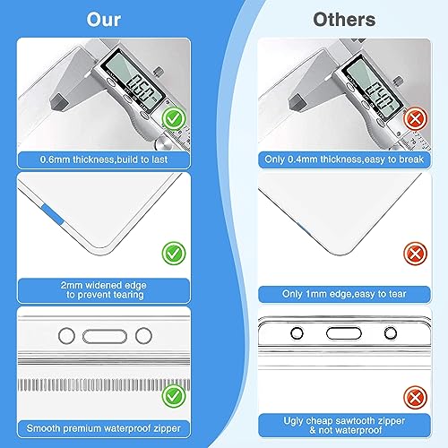 10 Pack Badge Holder Sealable Waterproof Holder Fit Credit Card for Nurses, School and Office