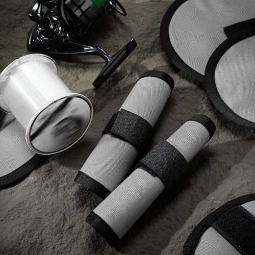 8 Pack Fishing Lure Covers，Lure Wraps for Fishing Rod，Fishing Hook Bait Covers - color: Light Gray