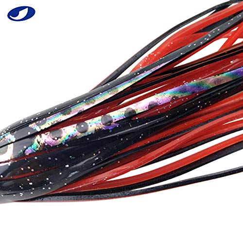 OCEAN CAT Saltwater Trolling Lure for Marlin Tuna Mahi Dolphin Durado Wahoo Trolling Lures Free Mesh Bag Offshore Big Game Lures - color: 9 in - Crystal Head - 6pcs