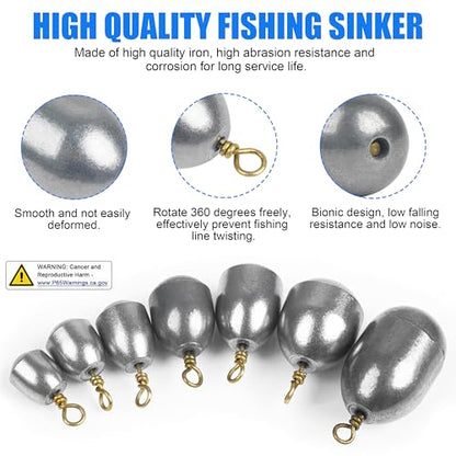 Fishing Weight Sinker,Bass Casting Sinker Weight Bell Sinker Iron Fishing Weight Sinker with Ring Water Drop Sinker Weight for Saltwater Freshwater Fishing, Silver - size: 1/4 oz - 25 pack