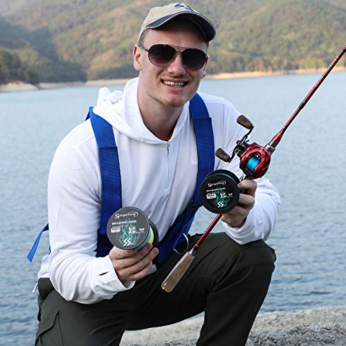 Sougayilang Baitcasting Reels, 8:1 Gear Ratio Fishing Reel with Magnetic Braking System Casting Reel, 9 + 1 Ball Bearings Super Smooth Anti-Corrosion Baitcaster Reel - color: Energy Red-Left