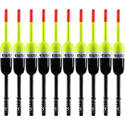 THKFISH Fishing Bobbers Fishing Floats and Bobbers Slip Bobbers for Fishing Balsa Floats Crappie Fishing Bobbers Fixed Bobber (1.5"X0.59"X5.4") (2.5"X0.59"X5.4") - color: 1.5"X0.59"X5.4"-10pcs