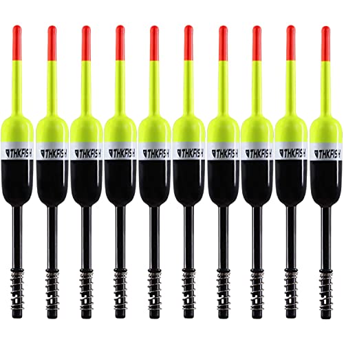 THKFISH Fishing Bobbers Fishing Floats and Bobbers Slip Bobbers for Fishing Balsa Floats Crappie Fishing Bobbers Fixed Bobber (1.5"X0.59"X5.4") (2.5"X0.59"X5.4") - color: 1.5"X0.59"X5.4"-10pcs