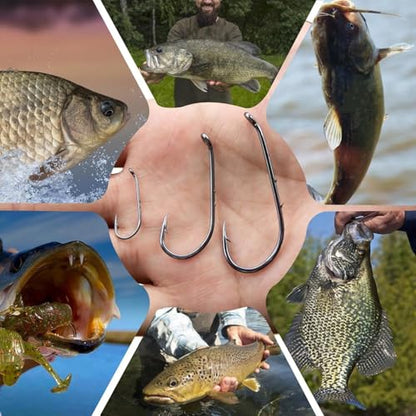 Baitholder Fishing Hooks 50Pcs Bait Holder Hooks Offset/Double Barbed/Long Shank/Down Eye for Soft Live Baits Saltwater - color: 100pcs, size: 4#