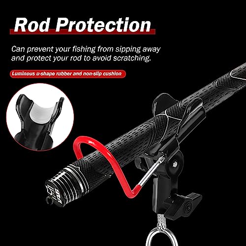 Upgraded Fishing Rod Holders - 2 Pack, 360 Adjustable, Bank, Beach, Ground Fishing Pole Stand - color: RED