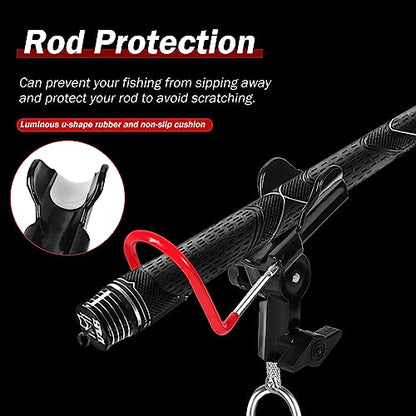 Upgraded Fishing Rod Holders - 2 Pack, 360 Adjustable, Bank, Beach, Ground Fishing Pole Stand - color: RED