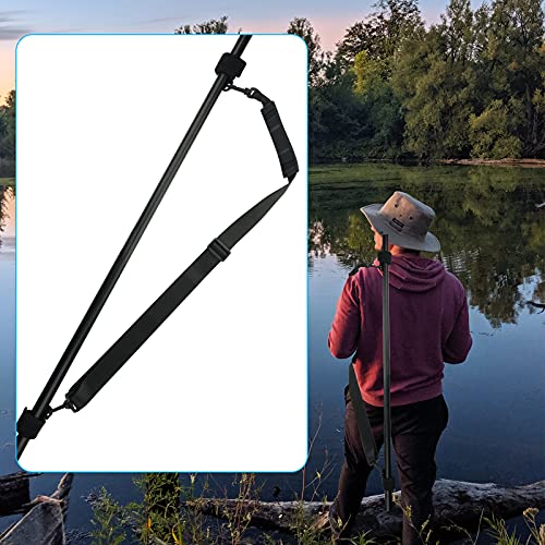 Cosmos Fishing Rods Carrier Strap - Adjustable Sling Shoulder Fishing Poles Strap Holder for Fly-Fishing, Casting Rod & Spinning Rod, Black