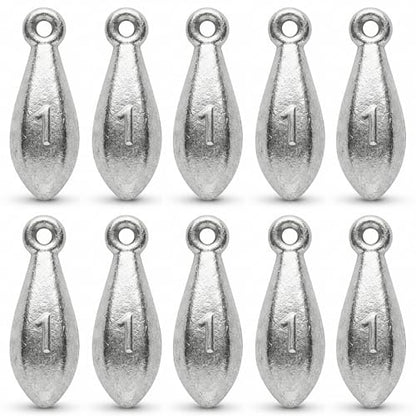 Bank Sinkers Fishing Weights, No-Roll Hexagonal, Surf & Catfish Saltwater - style: 1 Ounce-10pcs