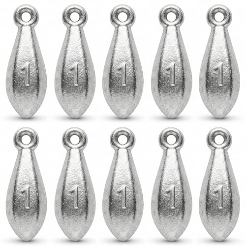 Bank Sinkers Fishing Weights, No-Roll Hexagonal, Surf & Catfish Saltwater - style: 1 Ounce-10pcs