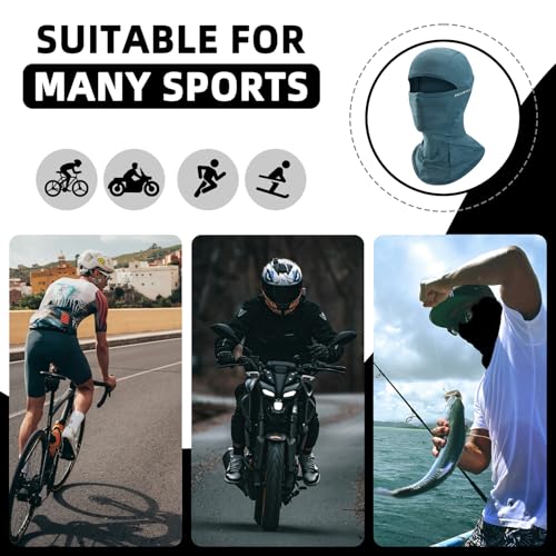 ROCKBROS Balaclava Face Mask for Men Women, Cooling & Breathable Summer Mask,UV Sun Protection for Cycling，Running - color: Blue
