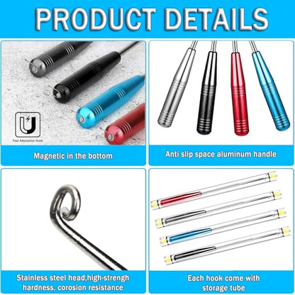 Fish Hook Remover Tool, Fishing Hook Quick Removal Device, Fishing Gear and Accessories Security Extractor Equipment Kits for Adult, Hook Extractor Tools with Storage Tube