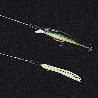 50lb 100% Fluorocarbon Fishing Leaders, 10/20 Pcs, Saltwater/Freshwater, 20in Fluorocarbon Leader line with Swivel and Snap - size: 20 in, 20 pcs