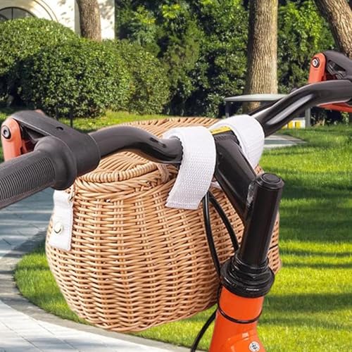 Wicker Picnic Basket, Fishing Creel Basket with Lid and Shoulder Strap, Portable Woven Baskets Decorative Wicker Baskets