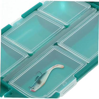 Kisangel 2pcs Portable Fishing Gear Boxes Lure Storage Organized Tackle Storage for Outdoor Activities