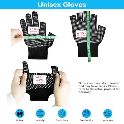 Summer Touchscreen Gloves for Women and Men, Anti-Slip Light Weight Half-Finger Gloves for Hiking, Warm Glove Cycling Driving, Cold Weather, Running, Outdoor Sports, Daily Work