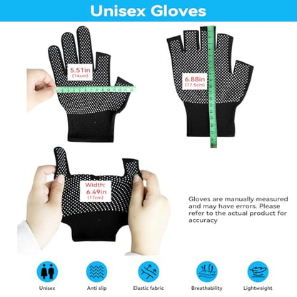 Summer Touchscreen Gloves for Women and Men, Anti-Slip Light Weight Half-Finger Gloves for Hiking, Warm Glove Cycling Driving, Cold Weather, Running, Outdoor Sports, Daily Work