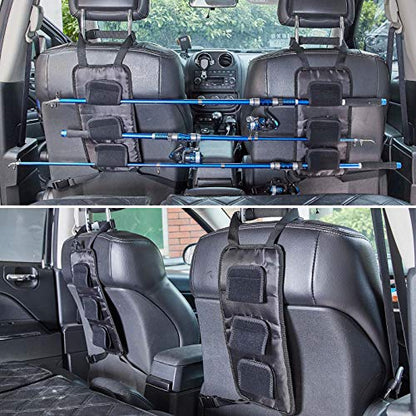 Fishing Rod Carrier, Pole Holder for Vehicle/Ship Rear Seats, Car, SUV, Wagons, Vans - style: Backseat Pole Holder