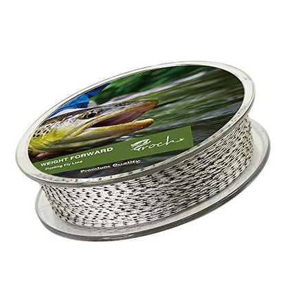 Fly Line Backing 20LB 30LB 100 Yds for Trout Fishing - White Black, Set of 2