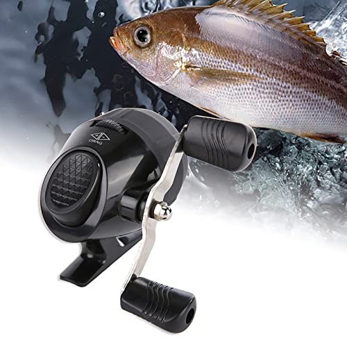 plplaaoo Portable Spincast Fishing Reel Slingshot Outdoor Shooting Harpoon Dart Reel Lightweight Durable Metal Rocker Arm Easy Operate for Fishing Lovers Beginners Red Black Blue Green - color: Black