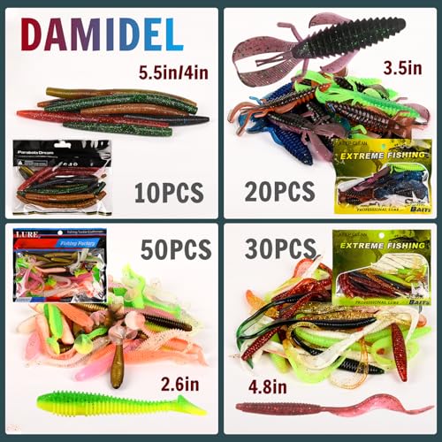600 Pcs/Tackle Box Fishing Kit-Fishing Hooks,Sinkers, Swivels Snaps,Top Water Lure,Spoons,Soft Lures,Jig Heads, Frogs, Minnow, Accessories Equipment- Saltwater Freshwater Bass Bait Gear