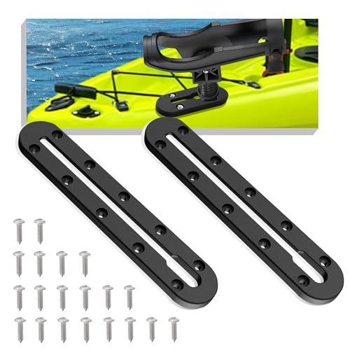 Kayak Track, Kayak Low Profile Track,Kayak Rail, Kayak Accessories Mount Track, Kayak Paddle Holder Kayak Gear Track for Fishing Rod Holde,Fish Finder, Kayak Rod Holder,Anchor Cleats - size: 9 INCH/2 PCS